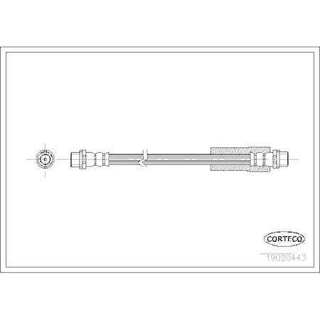 Corteco Brake Hose, 19020443 19020443